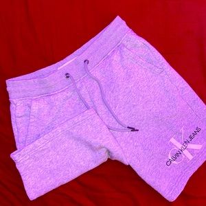 Calvin Klein grey shorts.